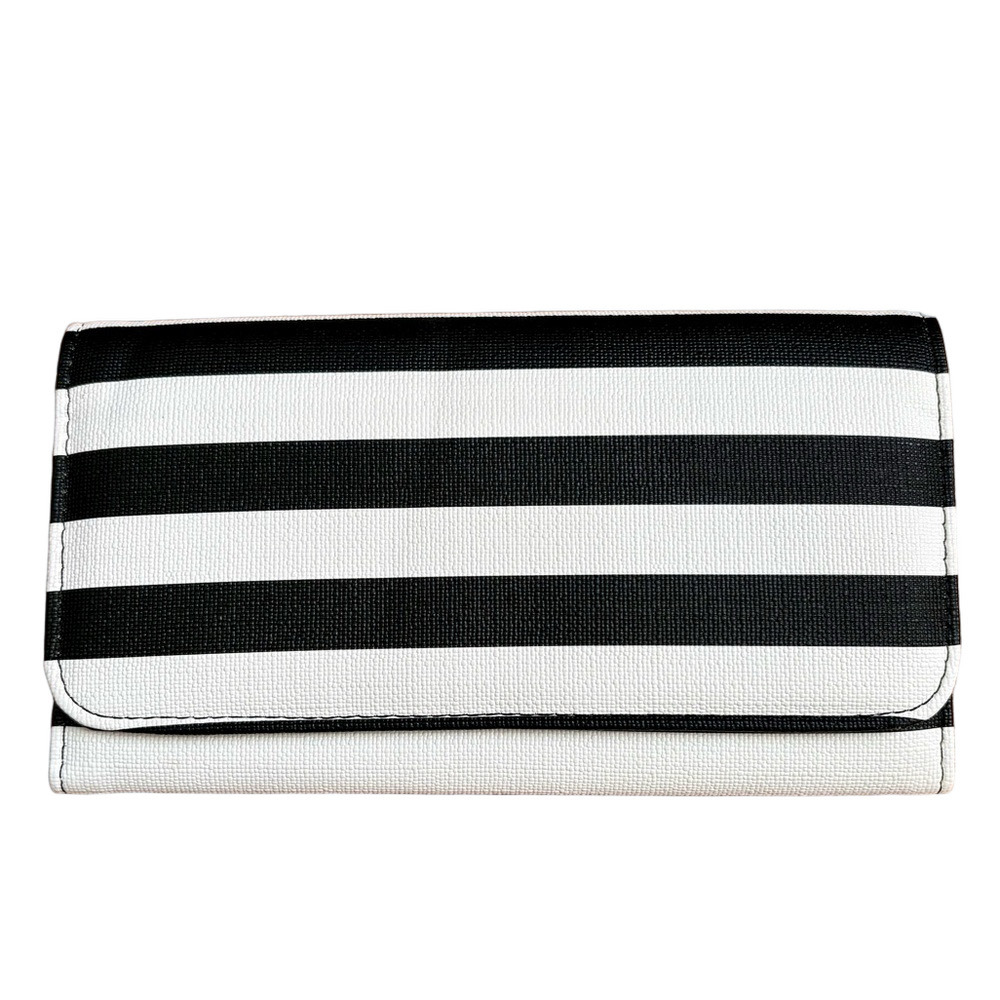 Kut from the Kloth Black and White Striped Wallet